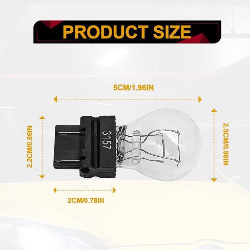 3157 Light Bulb 10 Pack, 3157 Automotive Brake Light Turn 3157 Miniature Bulb Mini Bulb Taillight Turn Signal Light, Plastic Base,Replacement for Cars,Trucks,SUVs (White) in Kuwait