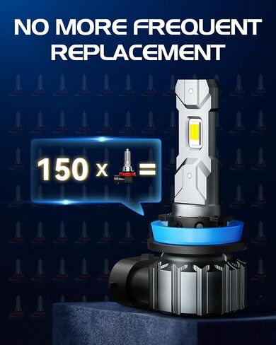 لمبة 9012 LED، 28,000LM فائقة السطوع، هالوجين مقاس 1:1، مقاومة للماء IP68، التوصيل والتشغيل، حزمة من 2 in Saudi Arabia