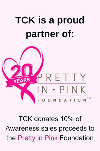 TCK Sublimated Pink Ribbon Breast Cancer Awareness Crew Socks with Stripes for Football Basketball Lacrosse Boys Girls Men in Kuwait