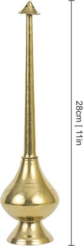 Brass Sprinkler Bottle for holy Water, gangajal and Perfume gulab pash Rose Water paneer sombu – (Small (8 Inch)) in Kuwait