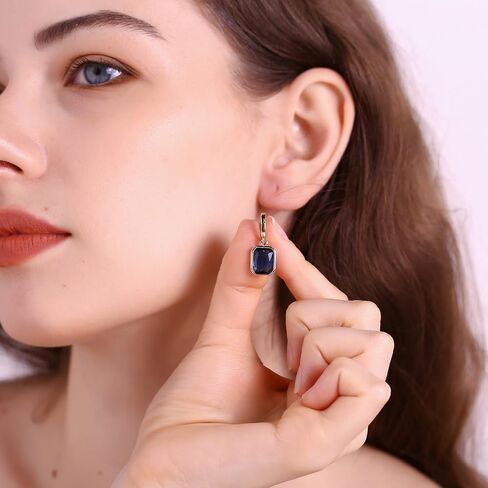 Birthstone Crystal Hoop Earrings, Gold Small Dainty Birthstone Drop Earrings Huggie Hoop for Wedding Birthday Everyday Wear in Saudi Arabia