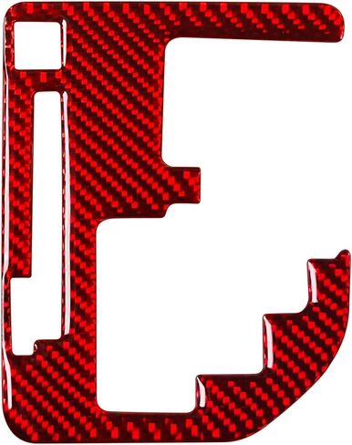 SUNJIKA Compatible with Center Console Carbon Fiber Gear Shifter Box Panel Sticker Car Truck Interior Accessories for Toyota Tundra 2014 2015 2016 2017 2018 (1pc Red) in Saudi Arabia