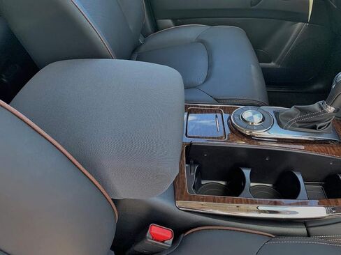 Auto Console Covers- Fits The Infiniti QX80 2014-2024 Center Console Armrest Cover Waterproof Neoprene Fabric - Black in Saudi Arabia