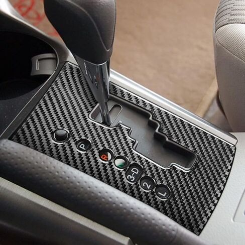 NVCNX Real Premium Carbon Fiber Compatible with Toyota RAV4 2006 2007 2008 2009 2010 2011 2012 Base Limited EV Sport Car Center Console Gear Shift Panel Cover Wrap Interior Trim Accessories Black - A in Kuwait