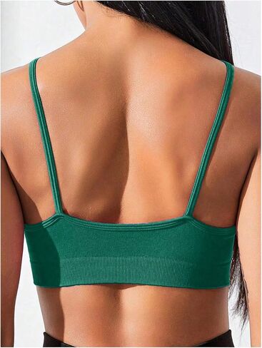 COZYEASE Women's Criss Cross Slim Fit Sports Cami Top Seamless Halter Crop Tee Shirt Tops Workout Tops in Saudi Arabia