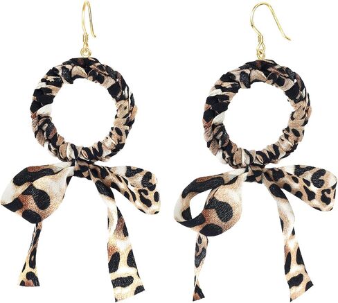 PLwelth Leopard Hoop Earrings for Women Large Hoop Drop Gold Earrings Jewelry Gifts for Birthday Christmas Stocking Stuffers in Saudi Arabia