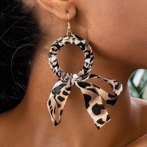 PLwelth Leopard Hoop Earrings for Women Large Hoop Drop Gold Earrings Jewelry Gifts for Birthday Christmas Stocking Stuffers in Saudi Arabia