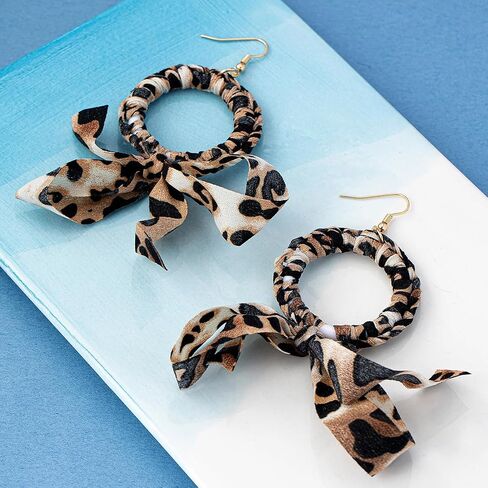 PLwelth Leopard Hoop Earrings for Women Large Hoop Drop Gold Earrings Jewelry Gifts for Birthday Christmas Stocking Stuffers in Saudi Arabia