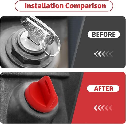 Linskip Start Switch Cover Fit for Polaris Ranger, Brutus, RZR, General, ACE, Sportsman, Trail Boss, Trail Blazer, Magnum, Xpress, Sport UTV ATV, Ignition Key Caps(red) in Kuwait