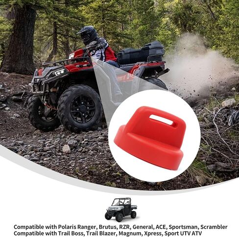 Linskip Start Switch Cover Fit for Polaris Ranger, Brutus, RZR, General, ACE, Sportsman, Trail Boss, Trail Blazer, Magnum, Xpress, Sport UTV ATV, Ignition Key Caps(red) in Kuwait