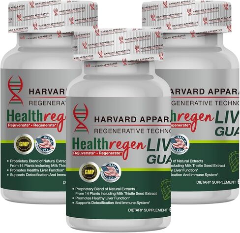 Harvard Apparatus Regenerative Liver Guard 60 Tablets - Liver Cleanse Detox & Repair, Liver Support Fatty Liver Supplement, 14+ Herbs with Silymarin Milk Thistle, Artichoke, Dandelion and More in Saudi Arabia