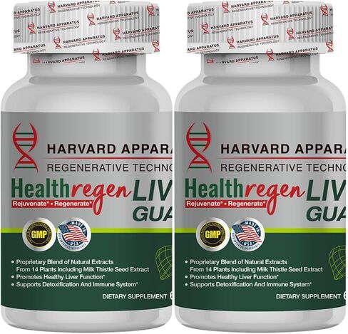 Harvard Apparatus Regenerative Liver Guard 60 Tablets - Liver Cleanse Detox & Repair, Liver Support Fatty Liver Supplement, 14+ Herbs with Silymarin Milk Thistle, Artichoke, Dandelion and More in Saudi Arabia