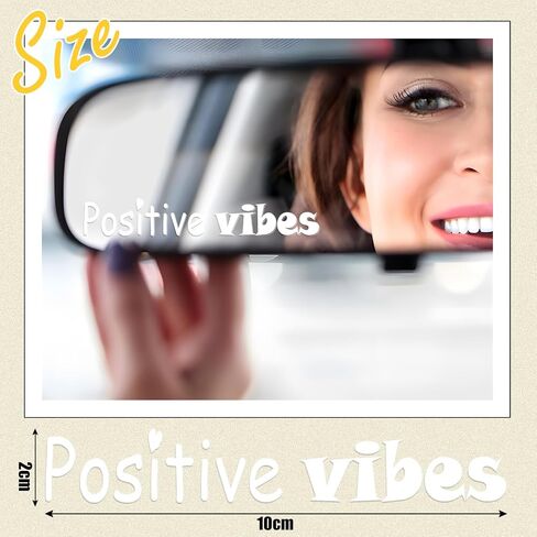 3 x Manifest That Shit Rearview Mirror Decals, Personalized Auto Window Stickers,Vehicles Rear View Mirrors Self Affirmations Decal- Multi-Colors Cute Funny Car Accessories Gifts for Women (White) in Saudi Arabia