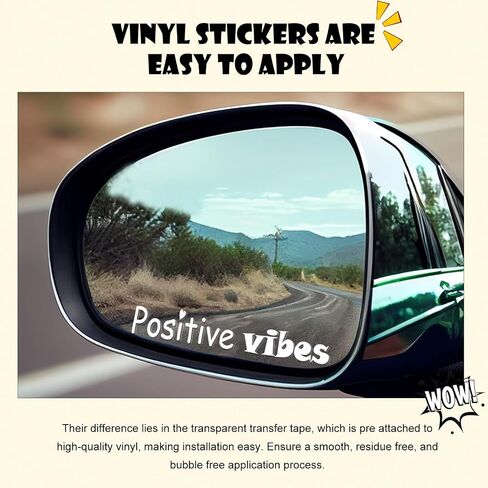 3 x Manifest That Shit Rearview Mirror Decals, Personalized Auto Window Stickers,Vehicles Rear View Mirrors Self Affirmations Decal- Multi-Colors Cute Funny Car Accessories Gifts for Women (White) in Saudi Arabia