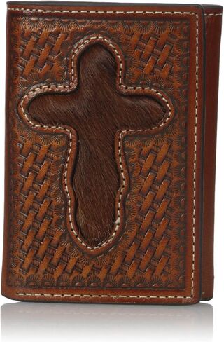 Nocona Men's Pro Hair Cross Inlay Trifold in Kuwait