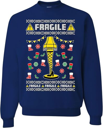 wild custom apparel Fragile Leg Lamp Ugly Christmas Story Newest Ugly Christmas Sweater Crewneck Sweatshirt in Saudi Arabia