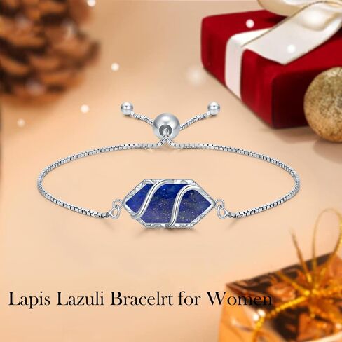 Bracelet for Women 925 Sterling Silver Hexagon Gemstone Link Bracelet Fine Jewelry Anniversary Birthday Christmas Gifts for Women Her in Saudi Arabia