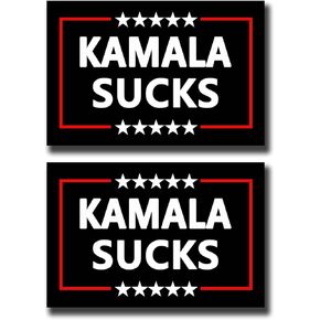 2 Pack Kamala Sucks Anti Kamala Harris Car Magnet Auto Truck Fridge Magnetic Decal Bumper Magnet