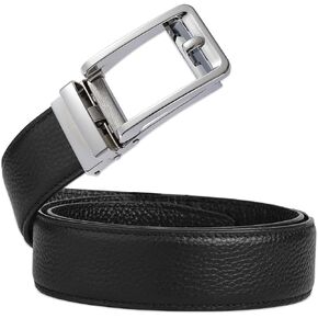 Leather Ratchet Belt Men - Slide Belt Trim To Fit, Effortless Style (35mm)