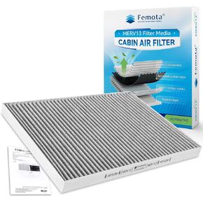 Tested MERV 13 Cabin Air Filter with Activated Carbon, CF9597A for Dodge Caravan 2001-2007, Grand Caravan 2001-2007, Chrysler Voyager 2001-2003, Town & Country 2001-2007, Pacifica 2004-2008