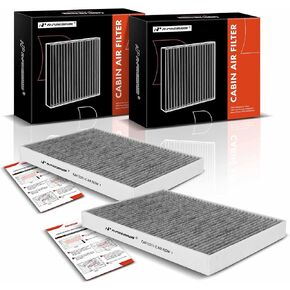 A-Premium 2-PC Cabin Air Filter with Activated Carbon Compatible with Audi A4, A4 Quattro, A5 Quattro, A6 Quattro, A8 Quattro, A4 allroad, Q5, Q7, Q8, RS5, S4, S5, S6, SQ5 & Porsche Cayenne, Macan