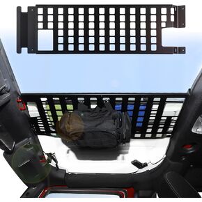JeCar for JK Roof Rack Hard Top Molle Panel Storage Accessories for 2007-2018 Jeep Wrangler JK & Unlimited