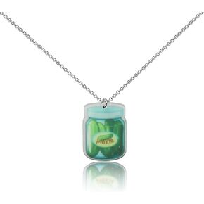 UJIMS Pickle Gifts for Women Pickle Canning Lover Pendant Necklace Pickle Themed Gifts Food Enthusiasts Gift Cucumber Lover Gift