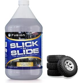 Slick-n-Slide - Tire Lube for Changing Tires, Tire Mounting Lube | Universal Lube for Car, Truck, Bike, Tractor | Tire Bead Sealer, Tire Slime Sealant, Bike Tire Sealant | Wheel Tools (1 Gallon)