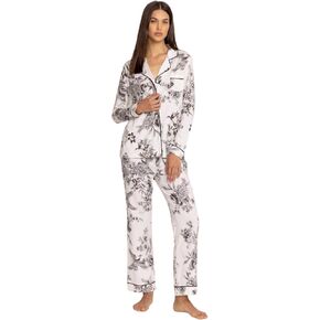 Johnny Was Carly Dreamer Ivory White PJ Set Cotton Floral Home Lounge Wear New, Small