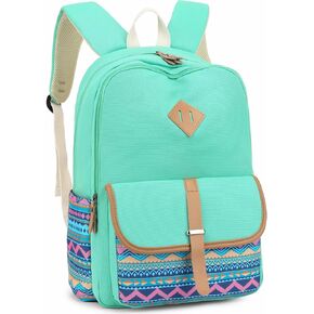 Leaper Canvas School Backpack for Girls Laptop Bag Travel Bag Bookbag Daypack