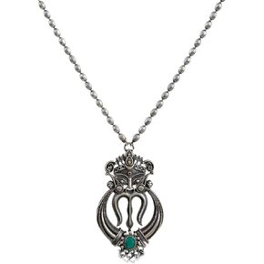 Indian Designer Antique Ghungroo Bells Stones Silver Oxidized Polish Boho Gypsy Tribal Statement Long Necklace Jewelry
