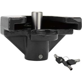 U-TLS2: 2'' RV Lock/Trailer Coupler Lock/Boat Trailer Lock - Secure Your 2'' Coupler with Flat Lip - Ultimate Protection for Trailers and RVs - Push & Lock System Security