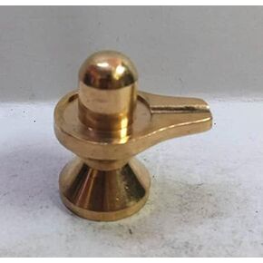 Brass Shivling Shiva Ling Statue (1.55"Inch - 110 Grams) Brass Decorative Small Size for Puja Lord Shankar Shiva Lingam Hindu Gods for Home, Temple & Office Decor Deity Figurine Gift Vastu Showpiece