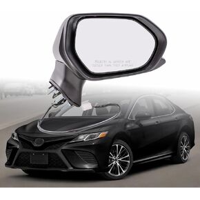 Passenger Side Mirror Replacement For Toyota Camry (2018 2019 2020 2021 2022) - Non-Heated Manual Folding without turn signals without Blind Black Right Side Mirror Replacement - 8794006800(3Pins)