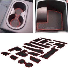 CupHolderHero fits Hyundai Kona Accessories 2018-2021 Premium Custom Interior Non-Slip Anti Dust Cup Holder Inserts, Center Console Liner Mats, Door Pocket Liners 19pc Set (Blue Trim)