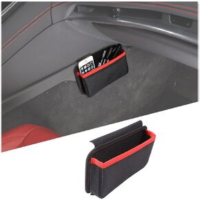 Center Console Side Storage Bag Fit for Chevrolet Corvette C8 2020-2024, Co-Pilot Center Console Hanging Organizer Storage Bag, Interior Storage Accessories (Passenger Side, Red)