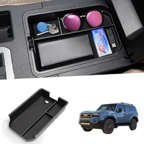 Center Console Organizer Compatible with Toyota Land Cruiser Accessories 2024 Toyota Land Cruiser 1958/Land Cruiser 250 Prado LC250 2024 2025 Accessories Armrest Tray (Not fit armrest with cool box)
