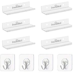 DreamdWell Vinyl Acrylic Holder -6-Pack- Stylish and Durable Display Stand for Vinyl Records – Sleek, Modern Design for Home or Office – Ideal for Organizing and Showcasing Your Music Collection