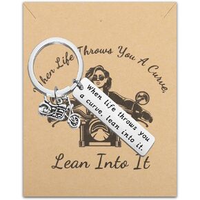 WUSUANED Motorcycle Biker Keychain Motorcycle Gifts New Drivers Gifts Motorcycle Biker Lover Gift Motivational Jewelry