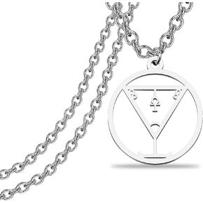 TIIMG لوسيفر سيجيل ختم الشيطان هدية غامضة قلادة قوطية حماية سحرية هدية تميمة in Kuwait