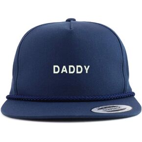 Trendy Apparel Shop Daddy Embroidered 5 Panel Flatbill Braid Snapback Golf Cap