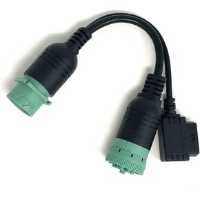 9 Pin Y-Cable to OBD 2 Extension Splitter 9 Pin J1939 Male & Female to 16 Pin Adapter | for Trucks & Cars Connect to Scan Tools, Diagnostic Reader, GPS Tracker & More