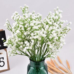 6 Pcs Fake White Babys Breath Flowers,Real Touch Artificial Flowers,Wedding Baby Breath Flowers Artificial Bulk,Suitable for Wedding Floral Arrangements, Parties, and Home Decor