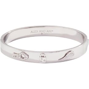 Alex and Ani A22SYHIBRSS، سوار بمفصلات رمزية، فضي لامع، فضي 30B00006، أساور