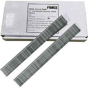 F32 18 Gauge 1-1/4 Inch Length Straight Galvanized Brad Nails 5,000-Pack