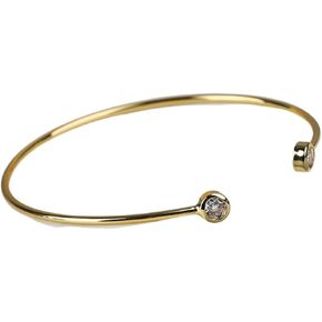 Angelia Bangle Bracelet Jewelry Gift Surprise for Women Her Wife Girlfriend Mother Sister Grandma 18K Gold Plated