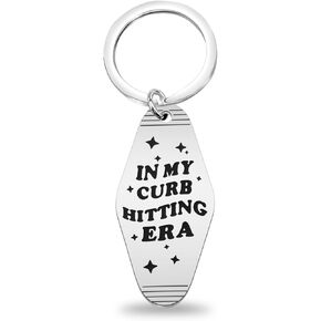 CENWA In My Curb Hitting Era Keychain Bad Driver KeyChain Gifts Driving Keychain
