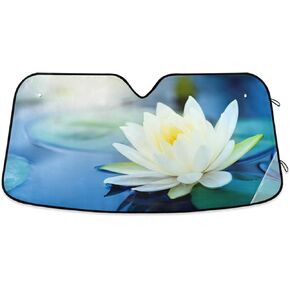Watercolor Mushrooms Brown Car Windshield Sun Shade Foldable UV Ray Sun Visor Protector Sunshade to Keep Your Vehicle Cool (55" x 27.6")