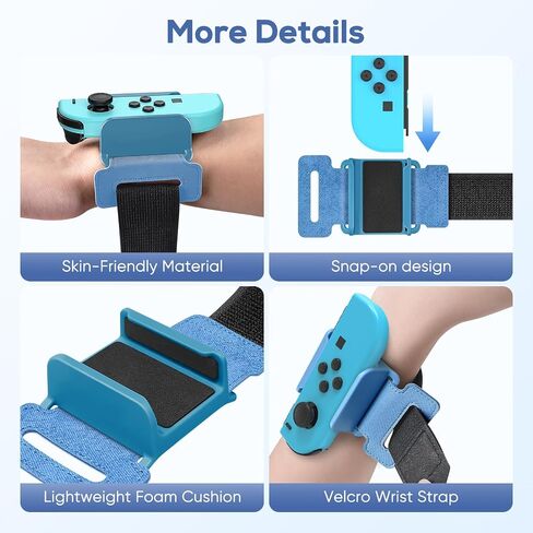 YUANHOT Adjustable Wrist Bands for Switch Joy-Con, Dance Workout, 2 Pack in Kuwait
