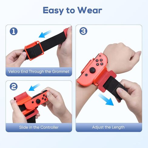 YUANHOT Adjustable Wrist Bands for Switch Joy-Con, Dance Workout, 2 Pack in Kuwait